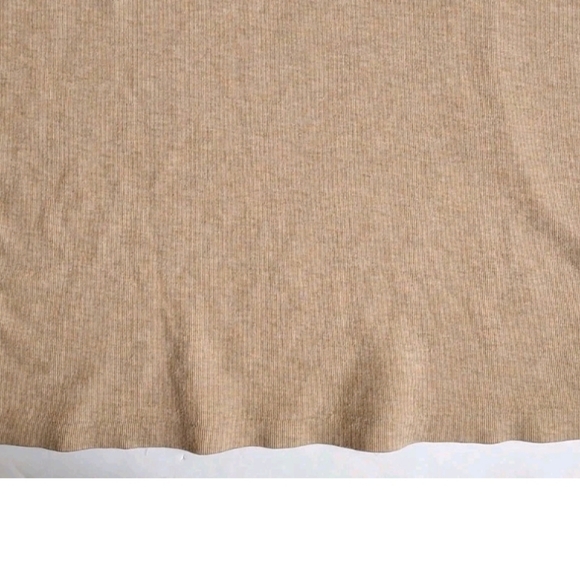 Polo Ralph Lauren Estate Rib Quarter Zip Pullover Cotton Beige Cream Mock Neck L - Picture 7 of 16